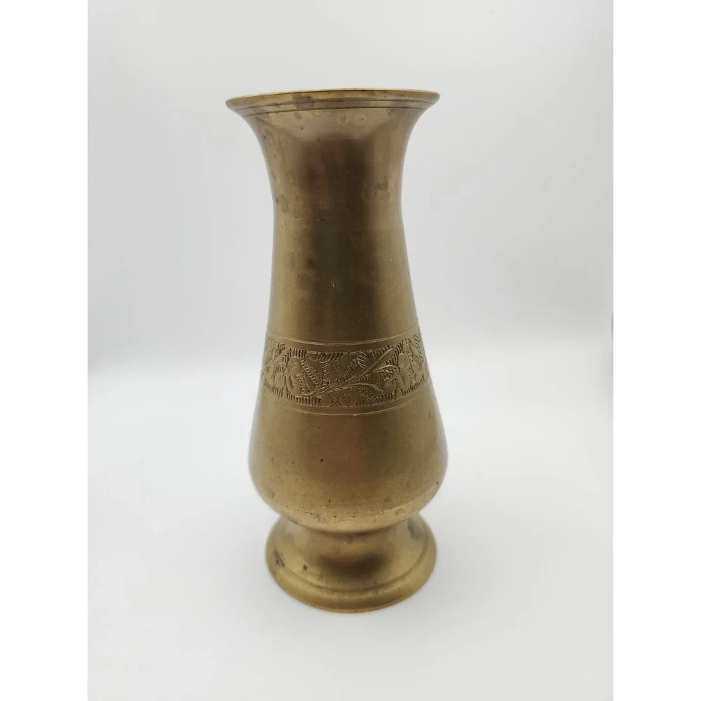 Small Solid Brass Bud Vase. 5
